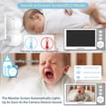 thumbnail image 5 of Monitor para bebés con 2 cámaras en espera para batería de 26 horas, control remoto Monitor para bebés con video IPS de 4.3 '' Sin WiFi Hasta 1000 pies de alcance, ECO, visión nocturna, temperatura, c, 5 of 5