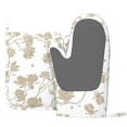 thumbnail image 3 of Disketp Vintage Stylized White Color Oven Mitts And Potholders Bbq Gloves-Oven Mitts And Pot Holders With Recycled Infill Silicone Non-Slip Cooking Gloves For Cooking Baking Grilling, 3 of 9