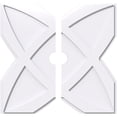 thumbnail image 1 of Ekena Millwork CMP36TS2-04000 36 in. OD x 4 in. ID Square Titus Architectural Grade PVC Contemporary Ceiling Medallion - 2 Piece, 1 of 1
