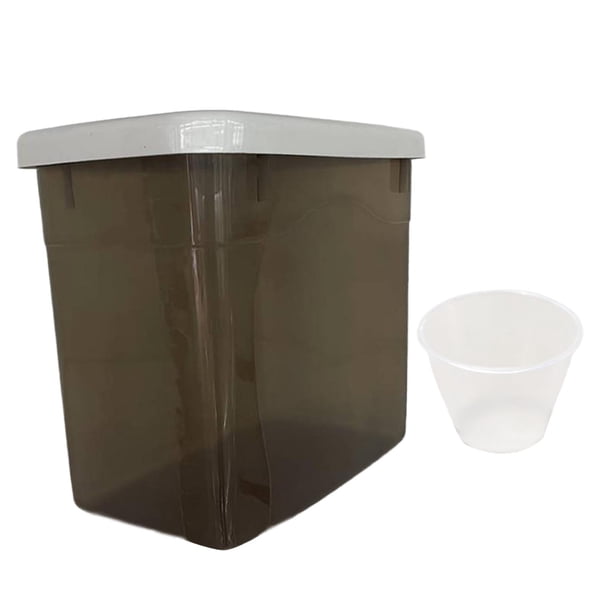 Caja para almacenar granos, contenedor para almacenar arroz, a prueba de polvo, multiusos, para cocina. gris