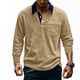 thumbnail image 1 of pstuiky Camisas casuales de manga larga para hombre, Camisa informal de manga larga con botones y bolsillo de pana de color liso para hombre camisetas de hombre s, 1 of 9
