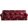 thumbnail image 3 of Printing Stretch Sofa Cover, Elastic Couch Slipcover For 1 2 3 4 Seater Sofas, Moving Living Room Furniture Protector (Chair Cover, Red Flower), 3 of 12