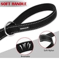 thumbnail image 3 of DMISOCHR Short Dog Leash with Comfortable Handle, Reflective Soft Nylon Heavy Duty Dog Leash for Training, Walking, 12", 18", 24" Short Lead Dog Leash for Small, Medium, Large Dogs, 3 of 5