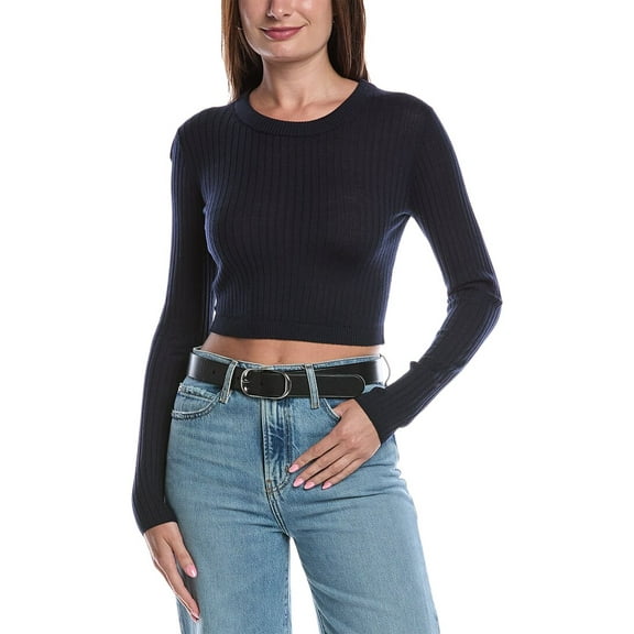 A.L.C. womens Lina Wool Top, XL, Blue