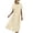 Beige, variant on Women's Summer Dresses 2026 Casual Short Sleeve Split Midi Dress Beach Sundress Vacation Clothes