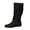 Black#02, variant on Womens Slouch Boots, Flat Heels Mid Wide Calf Zipper Ladies Fall Winter Fashion Boots White