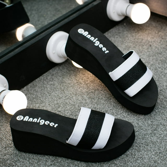 Sandales d'Été pour Femmes Pantoufles Intérieur Extérieur Tongs Chaussures de Plage