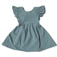 thumbnail image 2 of Visland Girl Lace Up Backless Party Flower Girl Dresses,Small Flying Sleeve for Daily Wear, 2 of 8