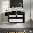 thumbnail image 6 of Eviva Vienna 36 in. Oak Black Wall Mount Bathroom Vanity with White Integrated Acrylic Sink, 6 of 7
