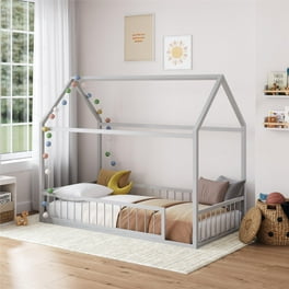 Max & Finn Wren Metal Bed with Spindle Headboard, Twin