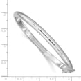 thumbnail image 3 of Sterling Silver Rhodium-plated 5mm D/C Hinged Bangle Bracelet, 3 of 3