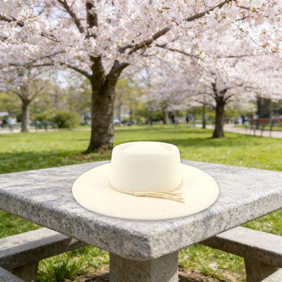 LPKRT Suede Hats Solid Color Wide Brim Fedora Hat Stylish Comfort Uv Protaection Sun Hat Beige
