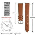 thumbnail image 7 of Gostoto Vintage Genuine Soft Leather Watch Strap With Silver Stainless Steel Buckle Watch Band Replacement Wrist Strap Watch Accessories 14mm 16mm 18mm 19mm 20mm, 7 of 7
