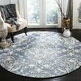 thumbnail image 3 of SAFAVIEH Blossom Kestrel Geometric Wool Area Rug, Blue/Ivory, 4' x 4' Round, 3 of 6