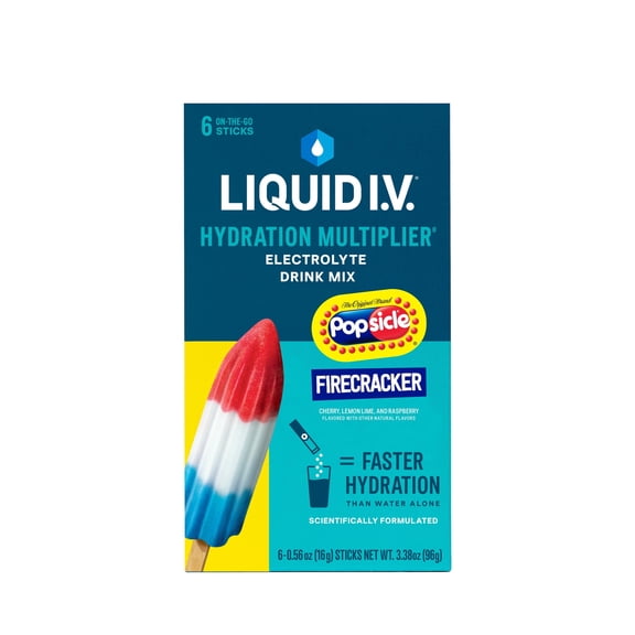 Liquid I.V.® Popsicle Firecracker Hydration Multiplier® Powdered Electrolyte Drink Mix, 6 Count Packets