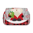 thumbnail image 2 of Kdxio Gnome And Buffalo Plaid for Double Compartment Pen Case Oxford Organizer with Zipper Pockets for Students Artists, 2 of 7