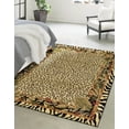 thumbnail image 5 of Unique Loom Wildlife Collection Area Rug - Jungle (6' 1" x 9' Rectangle Cream/Black), 5 of 7