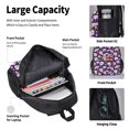 thumbnail image 4 of Pofeuu Skull colorful mushroom rainbow Print Backpack Travel Backpacks With Lunch Bag Pencil Bag Set 3 pcs Set Cartoon Backpack, 4 of 7