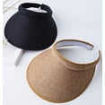 thumbnail image 3 of CoCopeaunts Women's Clip On Sun Visor Hat Wide Brim Summer Straw Hat Beach Sun Hat Travel, 3 of 3