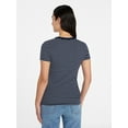 thumbnail image 4 of Time and Tru Women's Ribbed Tee with Short Sleeves, Sizes XS-XXXL, 4 of 6