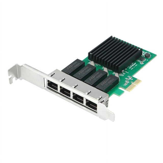 Tarjeta de red de 4 puertos PCI Express X1 a RJ45, chip RTL8111H, tarjeta LAN Gigabit Ethernet de 10/100/1000 Mbps para PC de escritorio