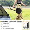 thumbnail image 5 of RTVR 26 inch Round Collapsible Folding Stool with 400lbs Capacity, Padded PU Leather Seat, Black, 5 of 9