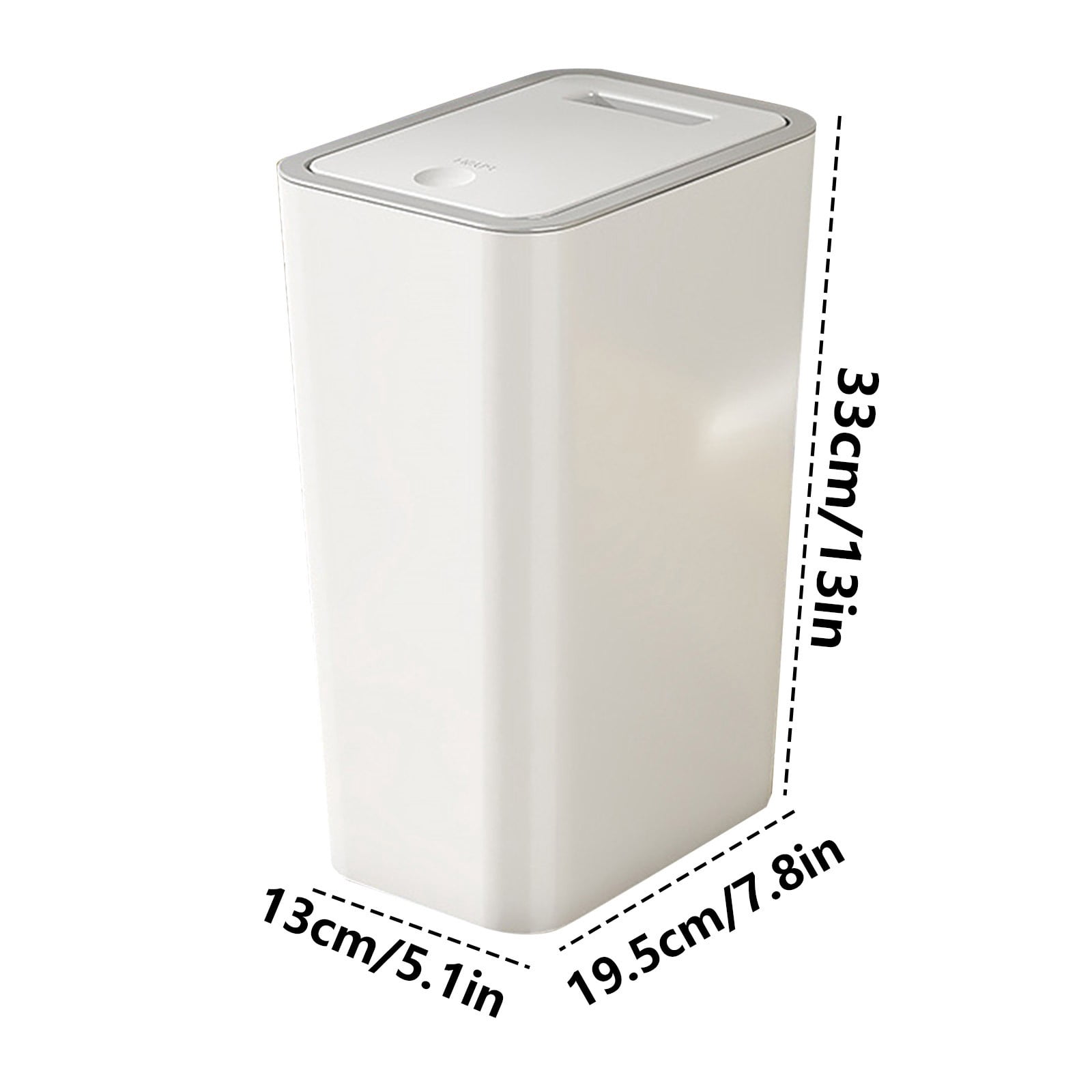 Cozeii ​​2.2 Gallon Plastic Trash Can With Lid, Slim Household Garbage Bins for Kitchen Bathroom, Lightweight High-End Feel, Large Capacity Waste Basket, Easy Clean, Small Space Friendly