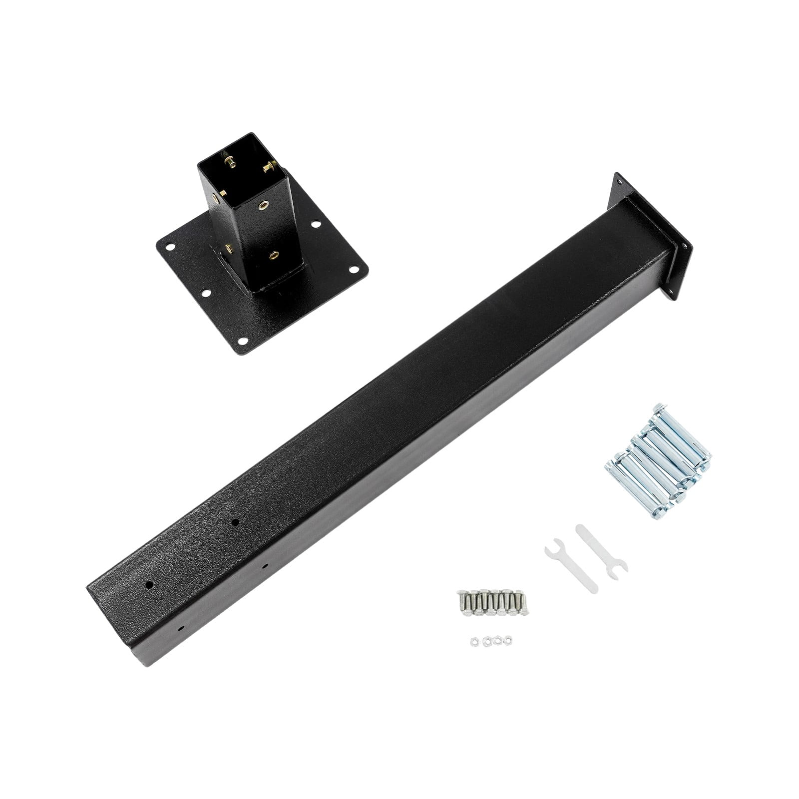 Miumaeov Mailbox Post with Post Base Mailbox Mounting Post Mailbox Post for Outside Black