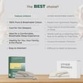 thumbnail image 3 of THREAD SPREAD Queen Pillow Cases Set of 2 - 100% Organic Cotton Pillowcases Queen Size - Crisp, Cooling Percale Weave Pillowcase (Ivory), 3 of 7