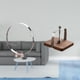 thumbnail image 2 of Elegante organizador de metal y servilletas para cocina, oficina, mesa de comedor, hogar, exhibición de almacenamiento de pañuelos con base, 2 of 8