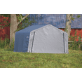 thumbnail image 2 of ShelterLogic Peak Style Storage Shed with Ratchet Tite & Easy Slide Cross Rail, 12' x 12' x 8', Gray, 2 of 2