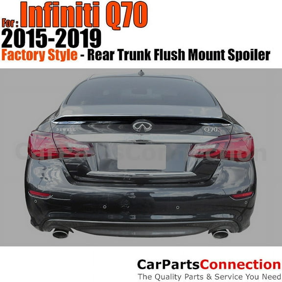 Trunk Spoiler Compatible With 2015 2016 2017 2018 2019 Infiniti Q70 Sedan Factory Style Flush Mount Painted Color KAD Gun Metallic No Drill Install