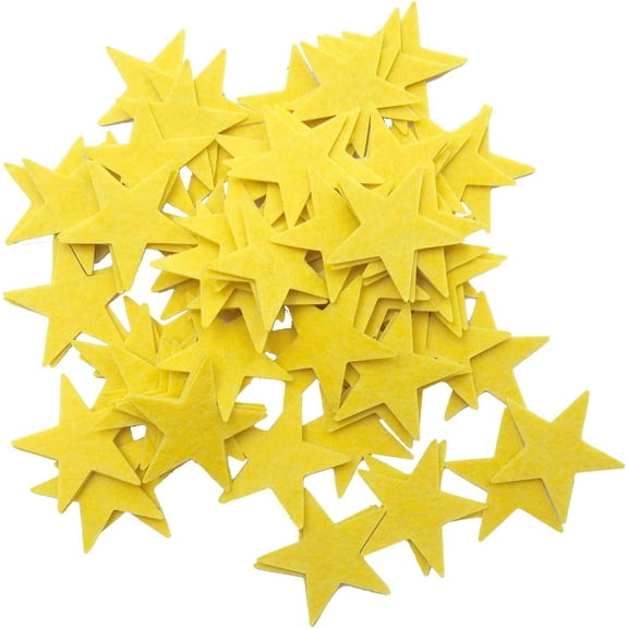 Playfully Ever After 1.5 Inch Felt Star Stickers (Yellow)