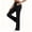 A-Black, variant on Straight Leg Yoga Pants with Pockets Women Casual Gym with Pockets Elastic Trousers Solid Trendy Bottoms Red