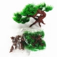 thumbnail image 4 of Simulation Bonsai Pine Tree Artificial Ornaments With 4-leg Bracket For Fish Tank Aquarium Decoration, 4 of 9