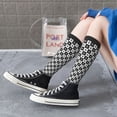 thumbnail image 5 of Naloa Checkerboard With Snowflake 1 Knee Socks, High Socks Long Stretchy Sock Women Knee High Stocking, Long Socks for Women, 5 of 6