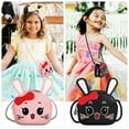 thumbnail image 3 of 2 Pcs Little Girls Bunny Purses 3D Ear Decor Shoulder Bags Messenger Bags Rabbit Bags Coin Bags, 3 of 7
