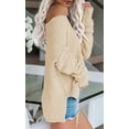 thumbnail image 2 of V-Neck Women Loose Batsleeve Knit Sweater, 2 of 3
