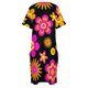 thumbnail image 5 of Vestido holgado con bolsillos y estampado floral de los años setenta, fondo negro, para mujer, verano 2025, 5 of 7