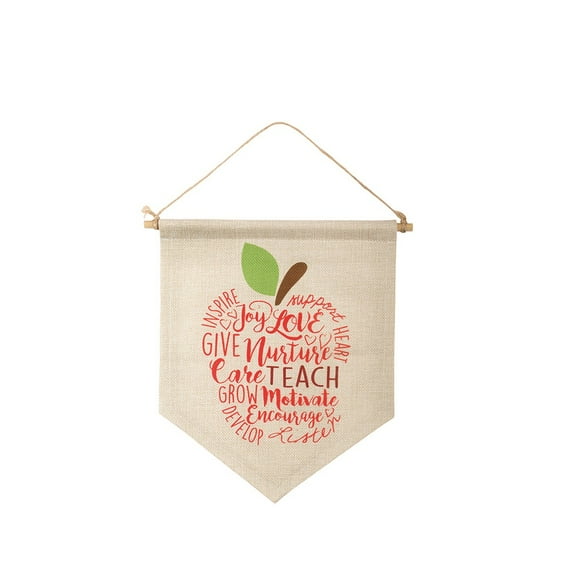 Teach Hanging Banner New Teacher Wall Hanging 11 x 9 inch