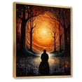 thumbnail image 2 of Designart "Orange Black Meditation Inner Journey painting" Portrait Floater Framed Canvas Wall Art, 2 of 7
