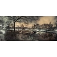 thumbnail image 2 of Frank, Assaf 14x8 Black Ornate Wood Framed with Double Matting Museum Art Print Titled - Central park Bow Bridge with Manhattan skyline, New York, 2 of 4