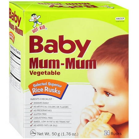 Hot Kid: Vegetable Selected Superior Baby Mum-Mum Rice Rusks, 50 G ...