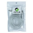 thumbnail image 2 of White Flat Aux Cable Car Stereo Wire Audio Speaker Cord 3.5mm Aux-in Adapter Auxiliary [Tangle Free] E6 for Samsung Galaxy J3 J5 J7, Note 3 4 5 Edge, S5 S6 Edge Edge+ S7 Edge S8 S8+, 2 of 3