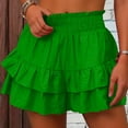 thumbnail image 4 of WILLBEST Pantalones Casuales de Mujer, Moda, Color Sólido, Pierna Ancha, Pantalones Cortos, Culottes Casuales para Uso Diario Mediana, 4 of 5