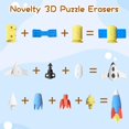 thumbnail image 2 of Rompecabezas 3D Eraser Kleeblatt Space Desk Pets para niños, 100 piezas, 2 of 8
