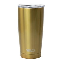 WAO 18oz Thermal Tumbler with Acrylic Lid in Dark Gold