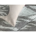 thumbnail image 4 of Ambesonne Cat Quilted Bedspread Set 3 Pcs, Art Kitty Glasses Illustration, King Size, Pale Pink Grey, 4 of 5