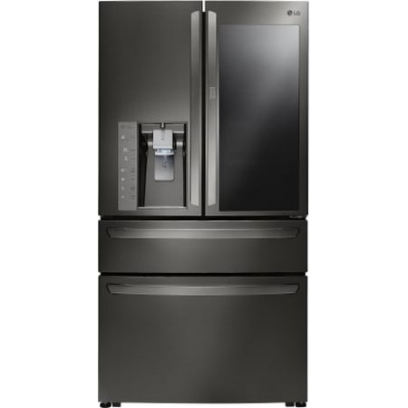 LG LMXC23796D - Refrigerator/freezer - freestanding - width: 35.7 in - depth: 32.1 in - height: 70.2 in - 22.7 cu. ft - french style with ice & water dispenser - black stainless steel