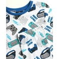 thumbnail image 3 of Quad Seven Boys' Snug Fit Pajama Set - 4 Piece Sleep Shirt, Pajama Pants and Shorts (4-12), 3 of 7